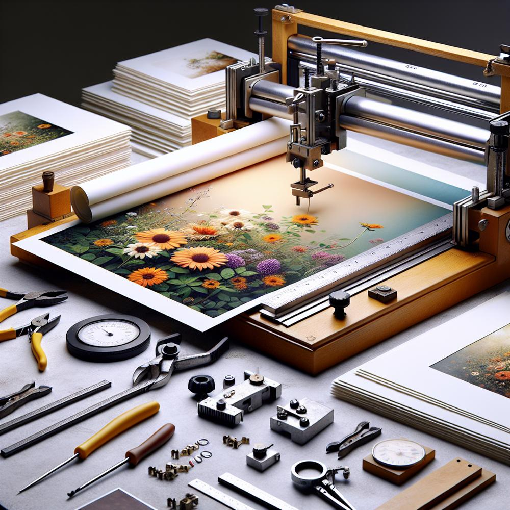 Archival mounting and acid free matting on limited edition giclee print displayed for sale.