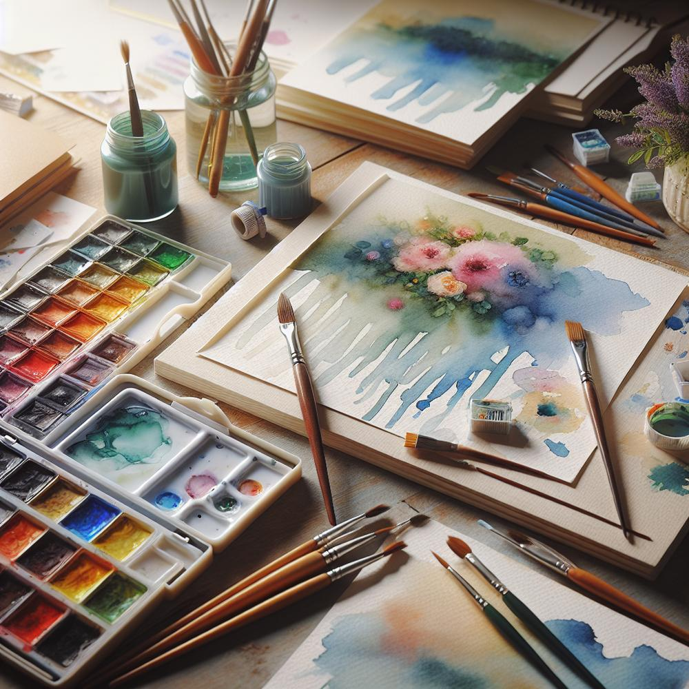 Layering watercolour: translucent washes overlapping to form soft, luminous color gradients.
