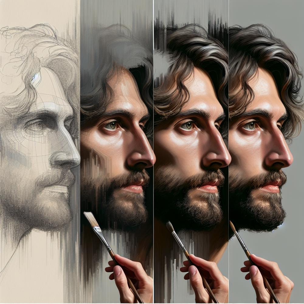 Portrait Painting Workflow Thumbnail To Brushwork