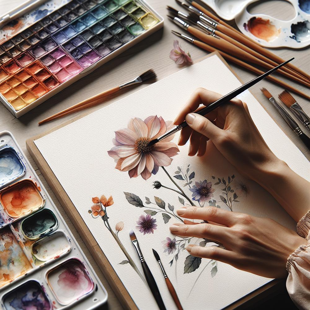 Watercolor layering demonstration for beginners: translucent washes building color and soft texture on paper